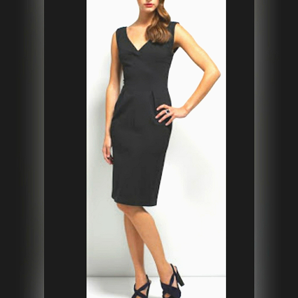 Dvf Duke Navy Blue Fitted Dress